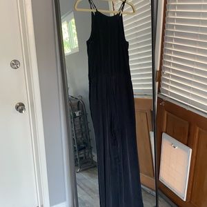Joie Classic Black Silk Jumpsuit
